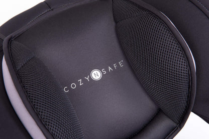 Cozy N Safe Logan Group 1/2/3 Car Seat 9-36kg, 9 Months to 12 Years, 5 Point Harness, Forward Facing, Side Impact Protection, Adjustable Headrest, Lightweight, Child, Toddler Car Seat - Black/Grey